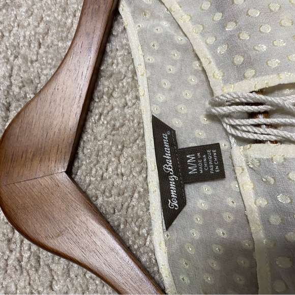 Tommy Bahama sheer ivory top Medium - Picture 7 of 7